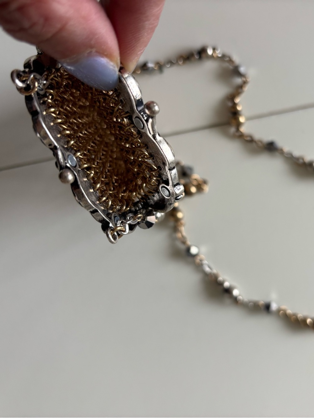Zara Combined Jeweled Bag Necklace FW 2025 - Picture 4 of 6